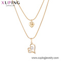 43054 Xuping Jewelry Fashion Heart Shaped Lady Necklace for Birthday Gifts